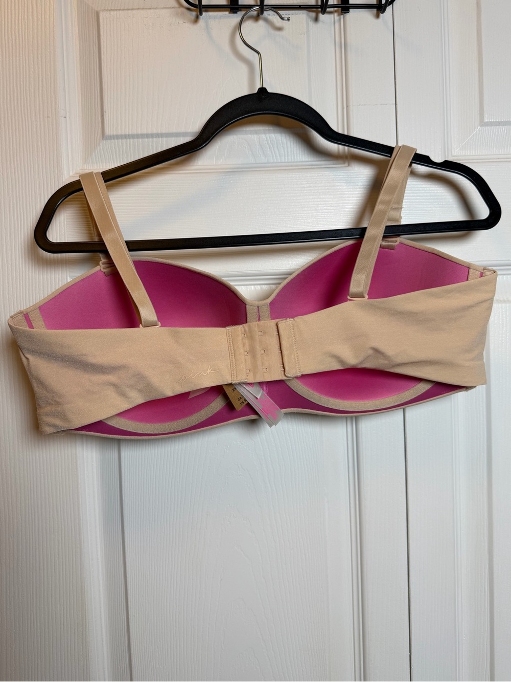 PINK Victoria’s Secret Nude Strapless Push-Up Bra XXL NWT Convertible - Picture 2 of 9
